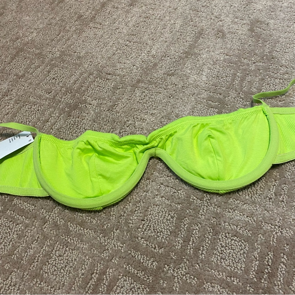 NWT {Urban Outfitters} Out From Under | That Girl Ribbed Bra | Lime/Vert~ Large - Picture 12 of 16